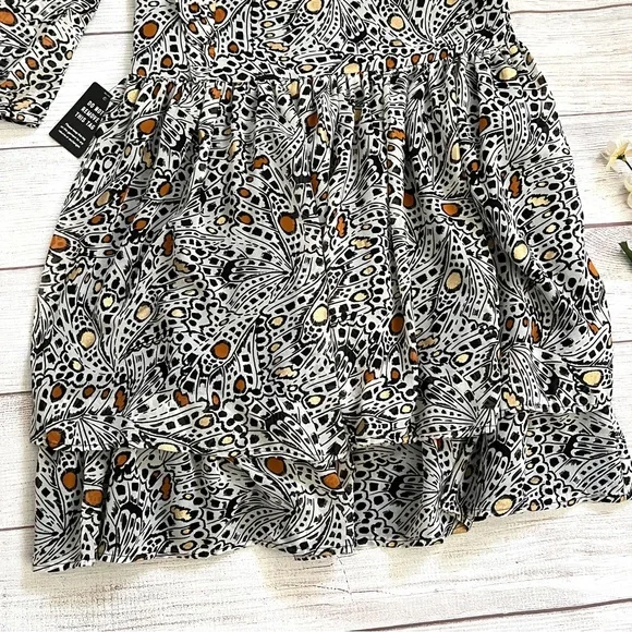 EXPRESS Rachel Zoe Printed One Shoulder Ruffle Mini Dress - Picture 5 of 16